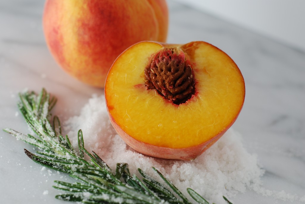 peaches and rosemary