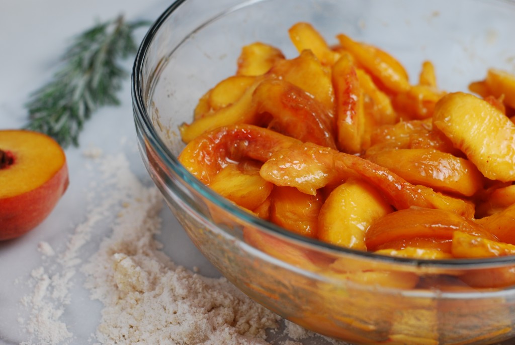 peaches and rosemary