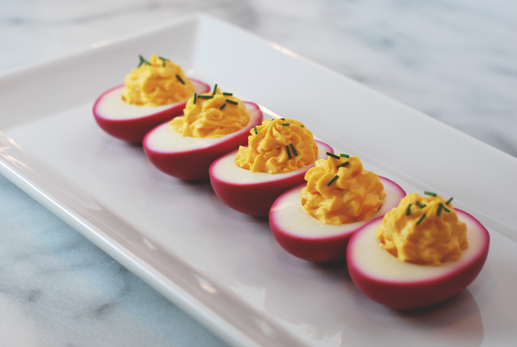 Beet-Pickled Deviled Eggs