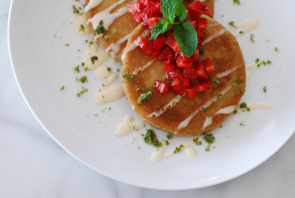 Roasted Strawberry Pupusas with Mint Sugar and Sweet Crema | getinmymouf.com