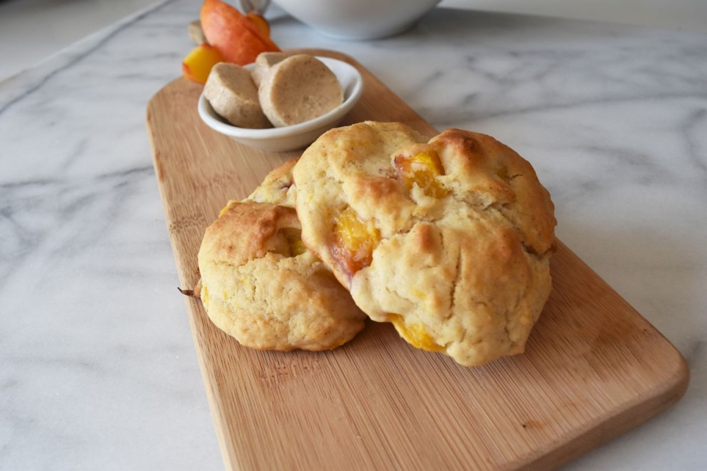 Nectarine Drop Biscuits with Spiced Honey Butter